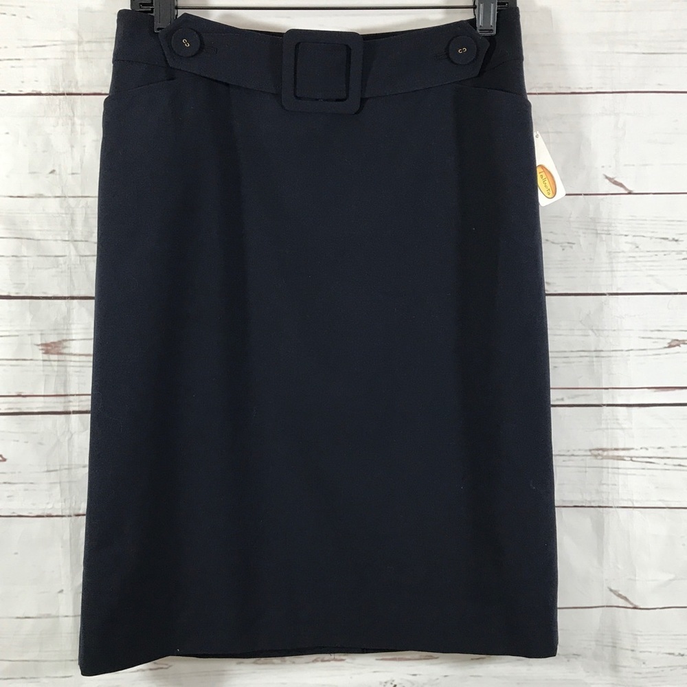 Talbots Pencil‎ Skirt Navy Blue Size 4